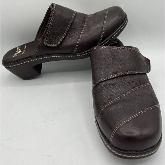 Nurse Mates Joy 244100 Pillow Top Closed Toe Slip On‎ Clogs Brown Size 9M - Picture 1 of 5